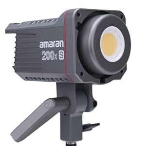 amaran 200x S 200W Bi-Color LED Video Light, 2700-6500k CRI95+, TLCI98+ Bluetooth App Control 9 Built-in Lighting Effects DC/AC Power Supply Bowens Mount Silent Fan (amaran 200xS)