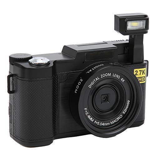 Jopwkuin DSLR Cameras, 3In 48MP 128GB Photography Camera Support 2.7K HD Video Recording 180° flip Camera 800Mah Kids Video Camera for Daily Shooting