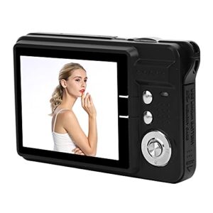 digital camera, 18 mp hd kids digital camera, 8x digital zoom rechargeable compact camera, built-in microphone,(black)