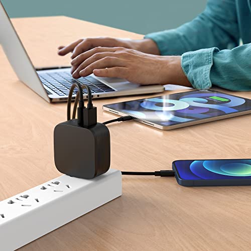 USB C Wall Charger 30W 2-Port Compact for iPhone 13 Charger Block with 18W Type C Power Delivery Foldable Power Adapter PD Compatible with iPhone 13 Pro Max Mini 12 iPad Pro AirPods Pro Galaxy Pixel