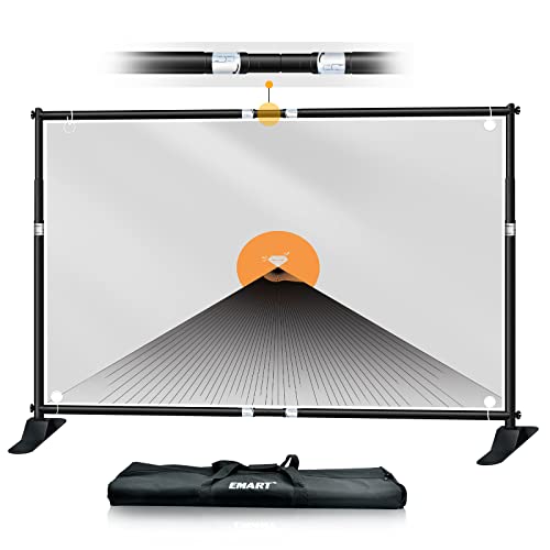 Emart Banner Stand, 10x8 ft Heavy Duty Adjustable Step and Repeat Backdrop Stand Kit for Photography, Trade Show, Photo Booth