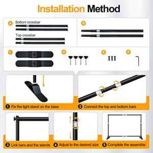 Emart Banner Stand, 10x8 ft Heavy Duty Adjustable Step and Repeat Backdrop Stand Kit for Photography, Trade Show, Photo Booth