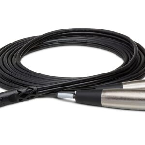 Hosa CYX-403M 3.5 mm TRS to Dual XLR3M Stereo Breakout Cable, 3 Meters Black