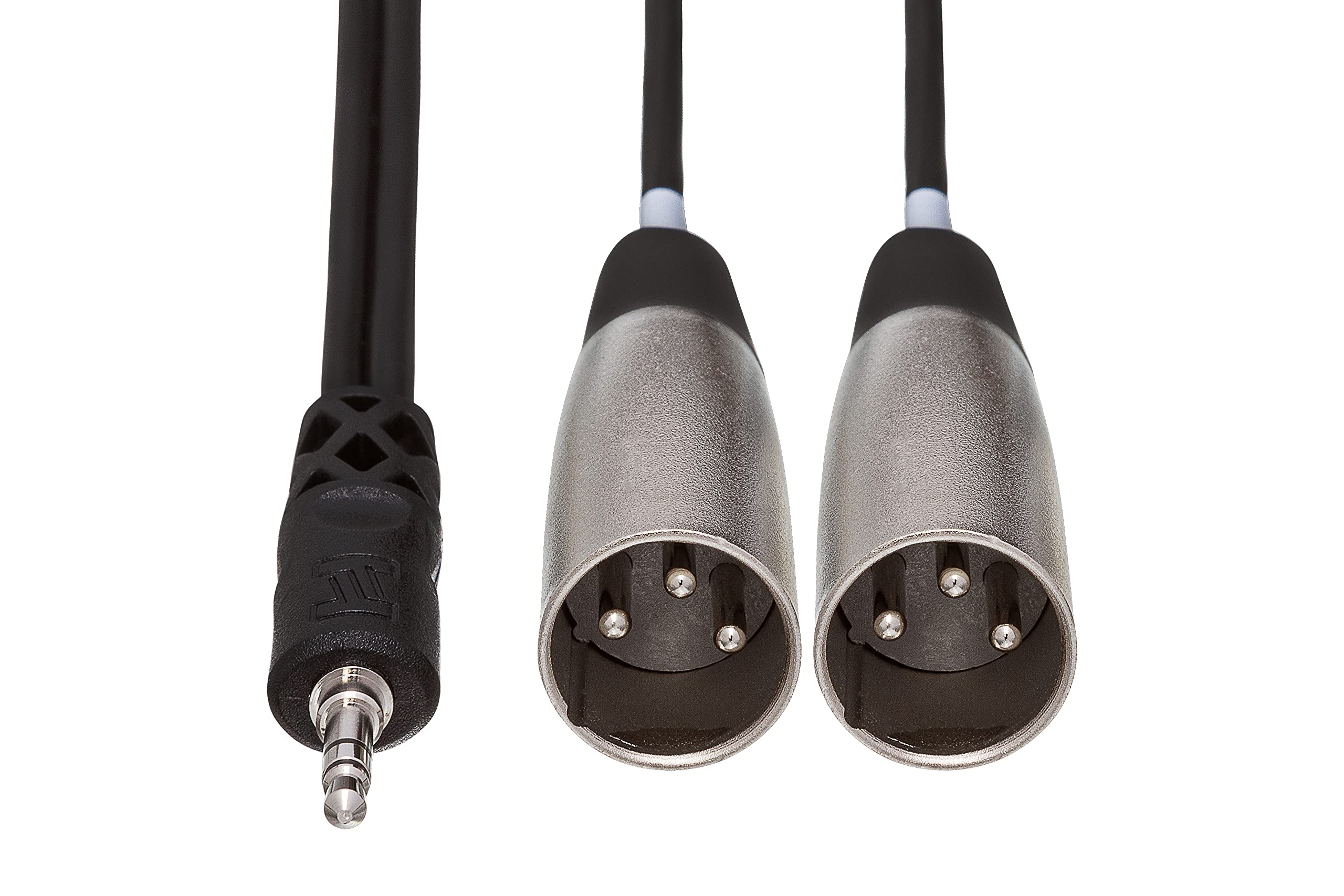 Hosa CYX-403M 3.5 mm TRS to Dual XLR3M Stereo Breakout Cable, 3 Meters Black