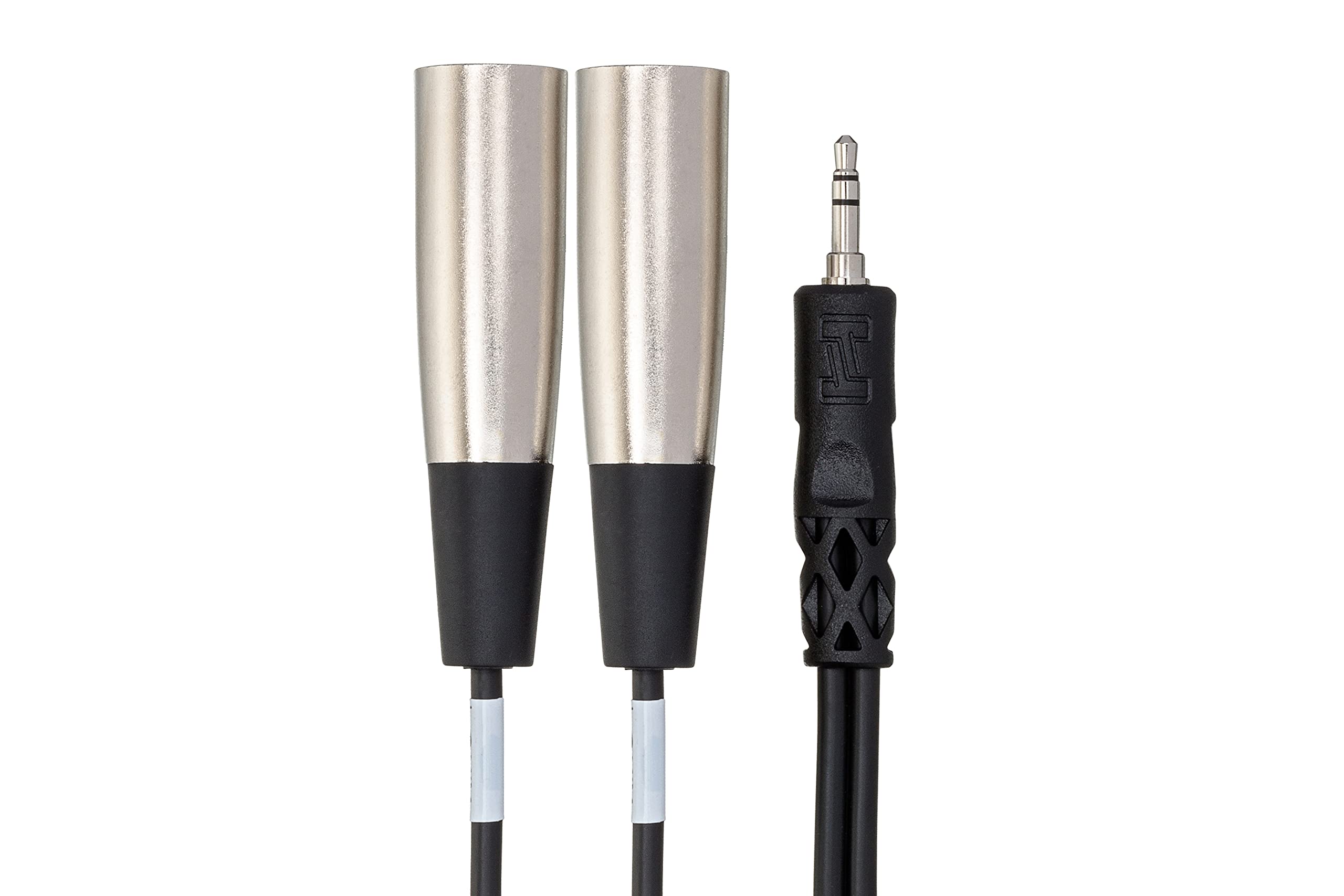 Hosa CYX-403M 3.5 mm TRS to Dual XLR3M Stereo Breakout Cable, 3 Meters Black