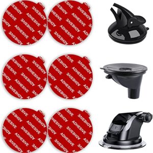 dashboard pad mounting disk sticky adhesive replacement kit, pkyaa 6pcs 2.1″(53mm) circle heat resistant double-sided stickers for suction cup car phone holder disc & windshield dash cam