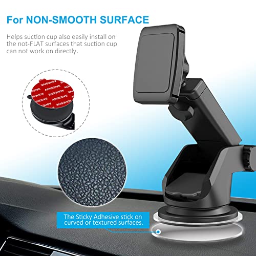 Dashboard Pad Mounting Disk Sticky Adhesive Replacement Kit, PKYAA 6pcs 2.1"(53mm) Circle Heat Resistant Double-Sided Stickers for Suction Cup Car Phone Holder Disc & Windshield Dash Cam