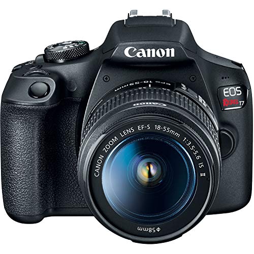 Canon Intl. EOS Rebel T7 DSLR Camera with EF-S 18-55mm f/3.5-5.6 is II Lens & Starter Accessory Bundle: SanDisk Ultra 64GB SDXC, Extended Life Replacement Battery, Water Resistant Gadget Bag & More