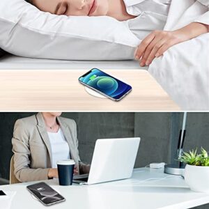 Desk Wireless Charger,JE Make IT Simple Desktop Grommet Power Wireless Charging Pad, for iPhone, Samsung, Airpods and All Phones with Wireless Charging (White)