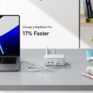 Anker 525 Charging Station, 7-in-1 USB C Power Strip for iphone13/14, 5ft Extension Cord with 3AC,2USB A,2USB C,Max 65W Power Delivery Desktop Accessory for MacBook Pro, Home, Office (Phantom Black)