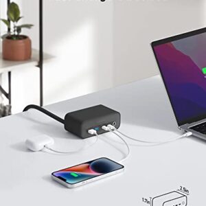 Anker 525 Charging Station, 7-in-1 USB C Power Strip for iphone13/14, 5ft Extension Cord with 3AC,2USB A,2USB C,Max 65W Power Delivery Desktop Accessory for MacBook Pro, Home, Office (Phantom Black)