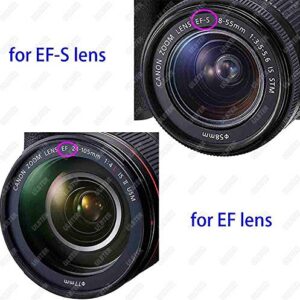 Front Body Cap and Rear Lens Cap Cover for Canon EOS EF/EF-S Lens for Rebel T7 T6 T5 T8i T7i T6i SL3 SL2 T6S,5D Mark IV/III/II, 6D Mark II/I, EOS 90D/80D 77D 70D, 7D Mark II, 1D X Mark II