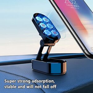 NHHC Magnetic Phone Holder for Car,Foldable Phone Mount 360°Rotation 6 Super Strong Magnets,Magnet for car Dashboard Phone Holder Magnetic Car Mount for iPhone and All Smartphone (Silver)