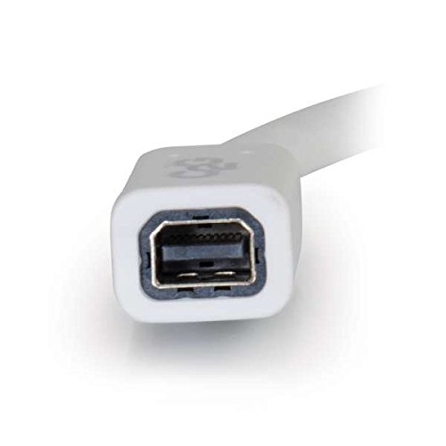 C2G Mini Display Port Cable, Long Extension Cable, Male to Female, White, 10 Feet (3.04 Meters), Cables to Go 54415