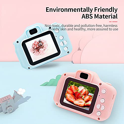 PENCHEN X2 Kids Camera 2 inch HD Color Display Rechargable Camera Camera Lovely Camera with 32GB Memory Ca Pink