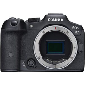 Canon EOS R7 Mirrorless Camera (5137C002) + Canon EF 50mm Lens (0570C002) + Canon Mount Adapter + Sony 64GB Tough SD Card + Filter Kit + Bag + Charger + LPE6 Battery + Card Reader + More (Renewed)