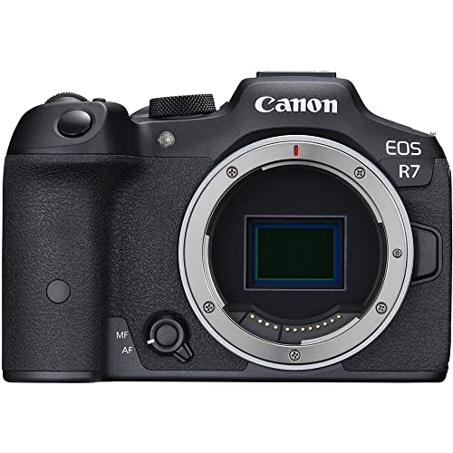 Canon EOS R7 Mirrorless Camera (5137C002) + Canon EF 50mm Lens (0570C002) + Canon Mount Adapter + Sony 64GB Tough SD Card + Filter Kit + Bag + Charger + LPE6 Battery + Card Reader + More (Renewed)