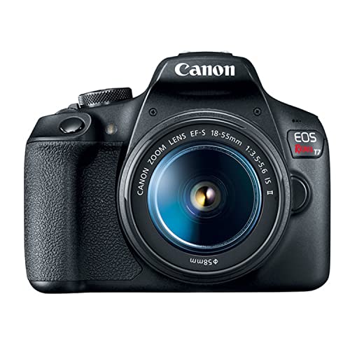 Canon EOS Rebel T7 DSLR Camera w/ 18-55mm is II Zoom Lens + 75-300mm III Lens + 2pcs 64GB Memory + Case+ Tripod + Steady Grip Pod + Filters + Macro + 2X Lens + 2X Batteries + More (37pc Bundle)