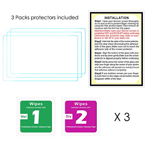 QIBOX Glass Screen Protector Compatible with Sony Alpha A6600 A6100 A6400 A6000 A5000 A6300 NEX-7 NEX-3N NEX-5 NEX-6L, 3-Pack Tempered Glass Anti-scratch Ultra-Clear Cover(NOT for a6500/a5100)