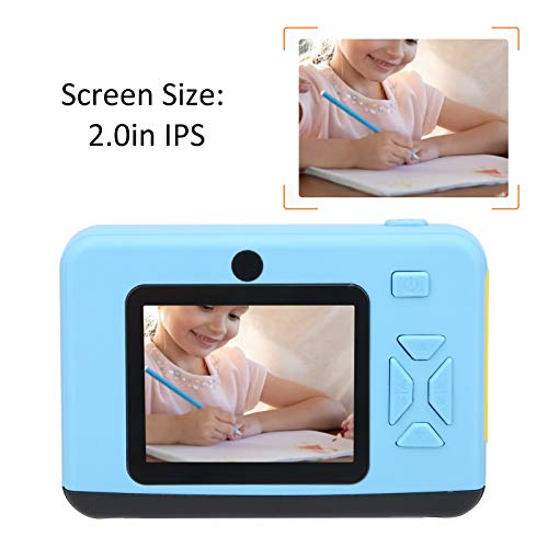 Aoutecen Anti‑Drop Children Camera, 20MP HD Children Camera IPS Screen Anti‑Drop for Gift(Blue)