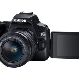 Camera EOS 250D (Rebel SL3) DSLR Camera w/EF-S 18-55mm F/3.5-5.6 Zoom Lens + Case + Sandisk 64GB Memory Card + 3pc Filter Kit + Card Reader + Cleaning Kit (International Model)