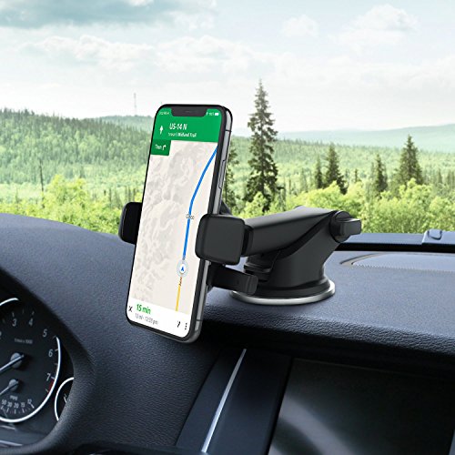 iOttie Easy One Touch Mini Dash & Windshield Car Mount Phone Holder || iPhone Xs Max R 8 Plus 7 Samsung Galaxy S10 E S9 S8 Plus Edge, Note 9 & Other Smartphones