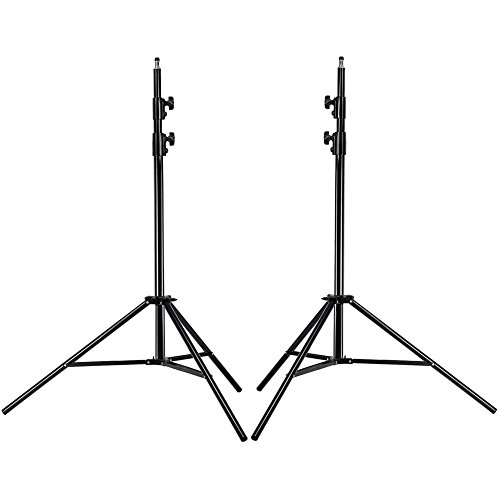 NEEWER PRO 9feet/260cm Spring Loaded Heavy Duty Photography Photo Studio Light Stands with 1/4" Screw & 5/8 Stud for Video, Portrait and Photography Lighting (2 Packs)