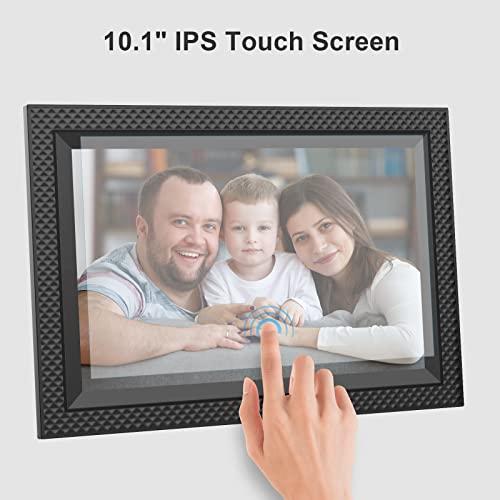 Frameo 10.1 Inch Smart WiFi Digital Photo Frame, Digital Picture Frame,Built-in 16GB Storage,IPS Touch Screen, Auto-Rotate, Slideshow, Load Photo and Video via Free App from Phone