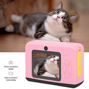 Children Camera, 2.0in Cute Look Anti‑Drop Children Camera IPS Screen for Gift(Pink)