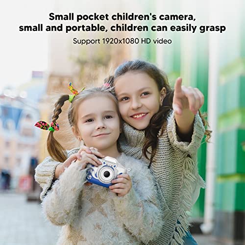 Mini Kids Digital Camera, Blue Childrens Cute Cartoon Shape Digital Camera Built in Filter Gift for Birthday Christmas