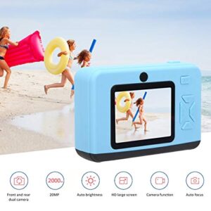 Children Camera, 2.0in Cute Look Anti‑Drop Children Camera IPS Screen for Gift(Blue)