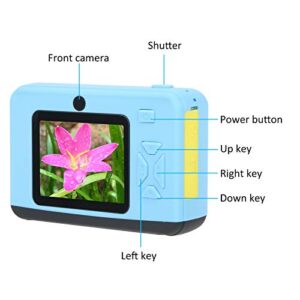 Children Camera, 2.0in Cute Look Anti‑Drop Children Camera IPS Screen for Gift(Blue)