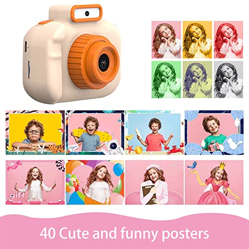 48MP Mini Kids Camera, 2.0 Inch Video Camera, Children Digital Selfie Camera, with Flashlight, 800mA Battery, 8X Digital Zoom, Support Max 32GB Card, for Toddler, 3-10 Year Old