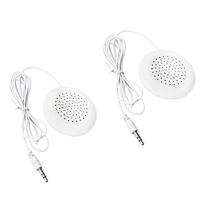 2pcs pillow speaker,3.5mm jack portable speaker, under pillow speaker compatible with almost all audio devices with 3.5 mm jack such as mp3, mp4, cd player, mobile phone etc.