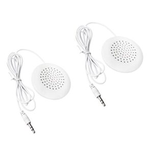 2PCS Pillow Speaker,3.5mm Jack Portable Speaker, Under Pillow Speaker Compatible with Almost All Audio Devices with 3.5 mm Jack Such as MP3, MP4, CD Player, Mobile Phone etc.