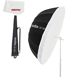 godox ub-165s 65 inch 165cm parabolic inner silver reflec umbrella studio light umbrella with diffuser cover cloth