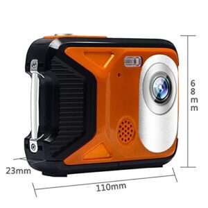 HOVTOIL Waterproof Camera Underwater Cameras for Snorkeling Support TF Card 16FT 8X Digital Zoom Waterproof Digital Camera Large Screen Optical Zoom Camera Dark Orange