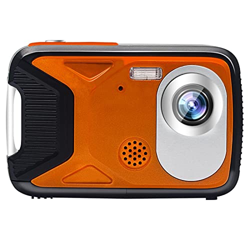 HOVTOIL Waterproof Camera Underwater Cameras for Snorkeling Support TF Card 16FT 8X Digital Zoom Waterproof Digital Camera Large Screen Optical Zoom Camera Dark Orange