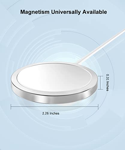 Basesailor Magnetic Wireless Charger with USB C Adapter,Portable Travel Cordless Qi Fast Charging Pad for MagSafe,iPhone 13 12 11 14 Pro Max Mini,SE XR XS,AirPods,Samsung Galaxy S23 S22 Z Fold Flip