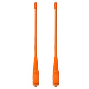 hys sma female ht antenna dual band vhf uhf 144/430mhz soft whip orange antennas for wouxun kg-uvd1p kg-uv6d kg-659 baofeng/pufeng uv-5r 888s uv-82 dmr-6x2 dm-1701 (pack of 2)