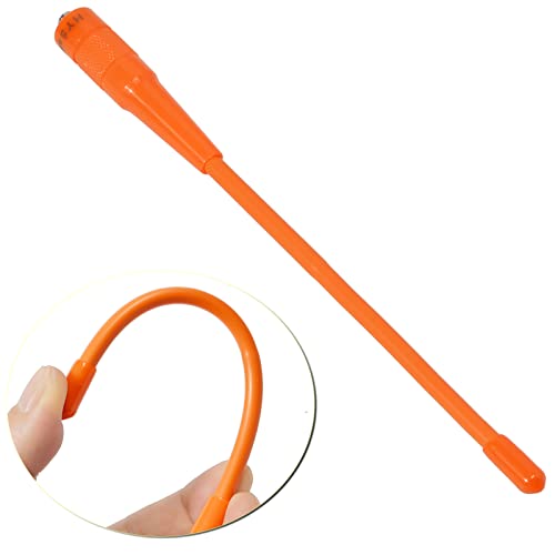 HYS SMA Female HT Antenna Dual Band VHF UHF 144/430Mhz Soft Whip Orange Antennas for WOUXUN KG-UVD1P KG-UV6D KG-659 Baofeng/Pufeng UV-5R 888S UV-82 DMR-6X2 DM-1701 (Pack of 2)