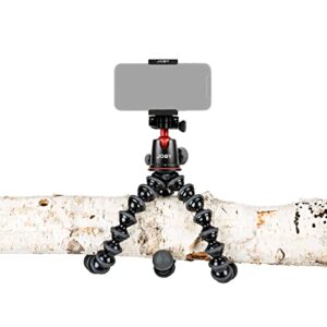 Joby GorillaPod 5K GripTight Mount PRO Kit, Aluminum Flexible Tripod Stand and BallHead 5K with Locking Phone Mount, Easy Landscape or Portrait Mode, Supports up to 5kg (11lb), Black (JB01830-BWK)