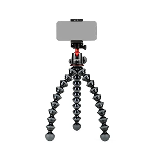 Joby GorillaPod 5K GripTight Mount PRO Kit, Aluminum Flexible Tripod Stand and BallHead 5K with Locking Phone Mount, Easy Landscape or Portrait Mode, Supports up to 5kg (11lb), Black (JB01830-BWK)