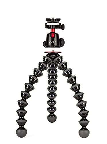 Joby GorillaPod 5K GripTight Mount PRO Kit, Aluminum Flexible Tripod Stand and BallHead 5K with Locking Phone Mount, Easy Landscape or Portrait Mode, Supports up to 5kg (11lb), Black (JB01830-BWK)