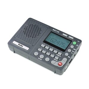 Kaito KA110 Compact Digital AM/FM NOAA Weather Radio and MP3 Player with Micro-SD Card Reader