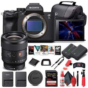 sony alpha a7s iii mirrorless digital camera (body only) (ilce7sm3/b) + sony fe 24mm lens + 64gb memory card + np-fz-100 battery + corel photo software + case + card reader + more (renewed)