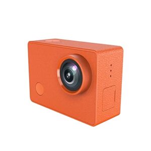 kovoscj sports action camera 4k sports camera outdoor waterproof mini diving camera riding aerial rock climbing for vlog recording (color : orange)