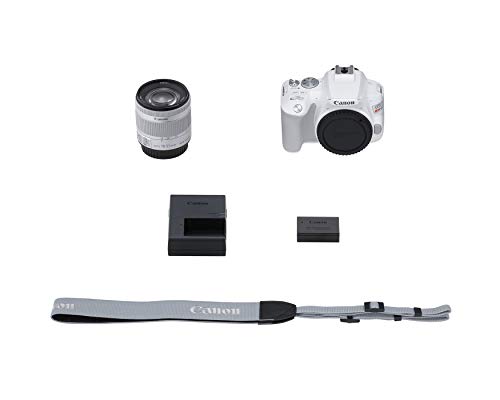 Canon EOS Rebel SL3 Digital SLR Camera with EF-S 18-55mm Lens Kit, Built-in Wi-Fi, Dual Pixel CMOS AF and 3.0 inch Vari-Angle Touch Screen, White