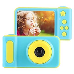 Shanrya Children Camera, Children Video Camera, 1080P Resolution HD Image Artist Photographer Traveller for Home(Blue)