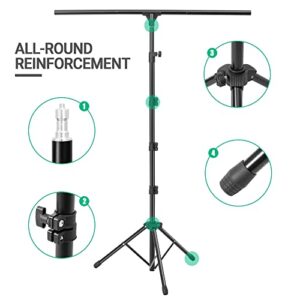 Coliflor T-Shape Portable Backdrop Stand, 6.5x3.2ft Adjustable Photo Background Stand Kit, Sturdy Small Back Drop Holder with 4 Spring Clamps, Carry Bag for Parties, Photography and Video Studio